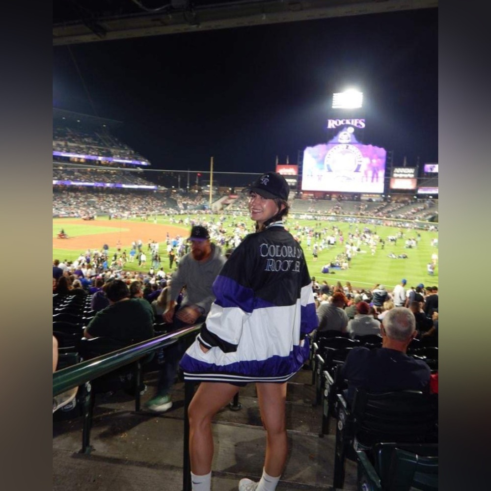 Rockies oversized bomber jacket